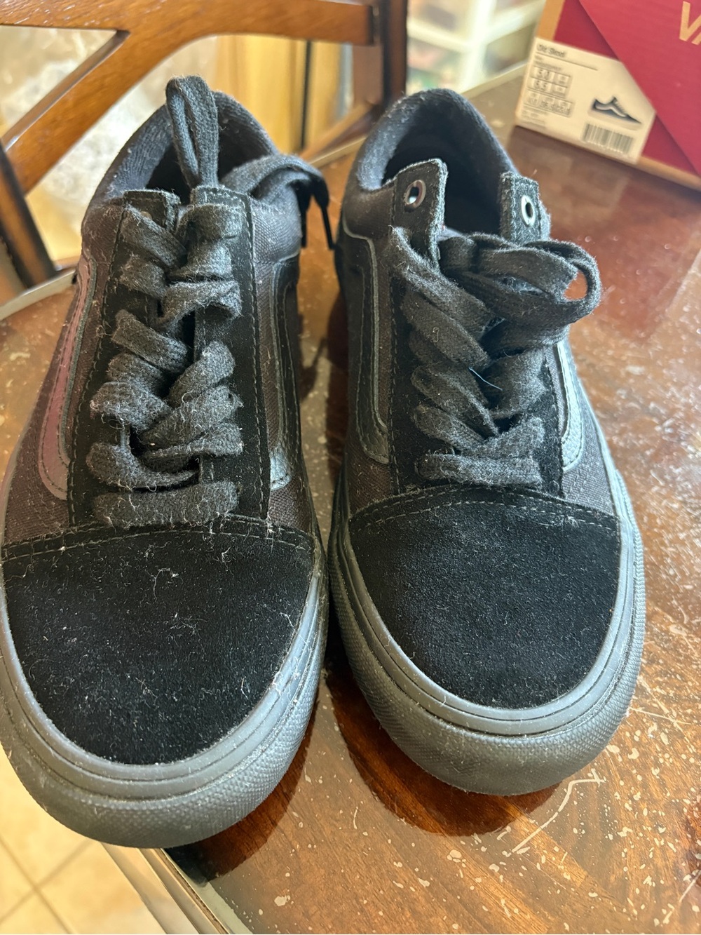 Vans Black Suede Canvas Athletic Shoes with Gum Outsole